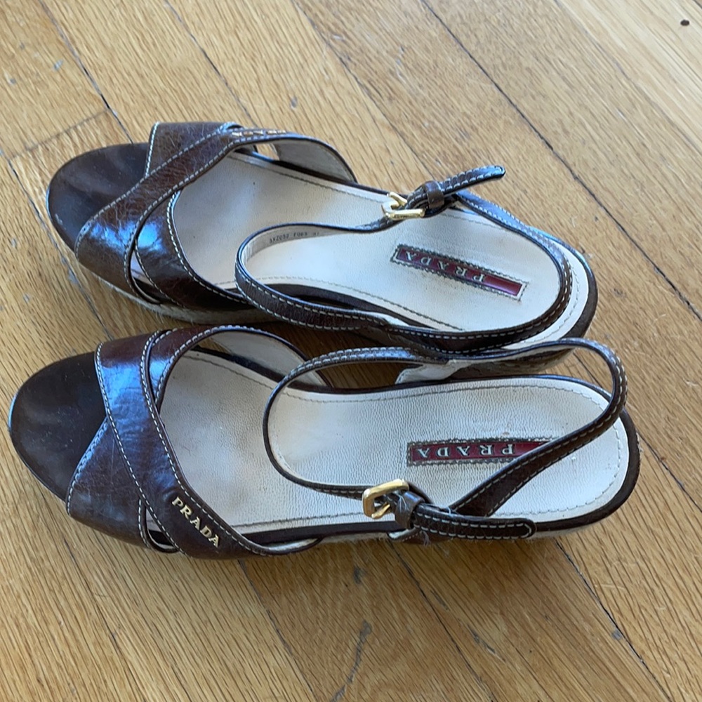 Prada platform sandals size 37 great condition